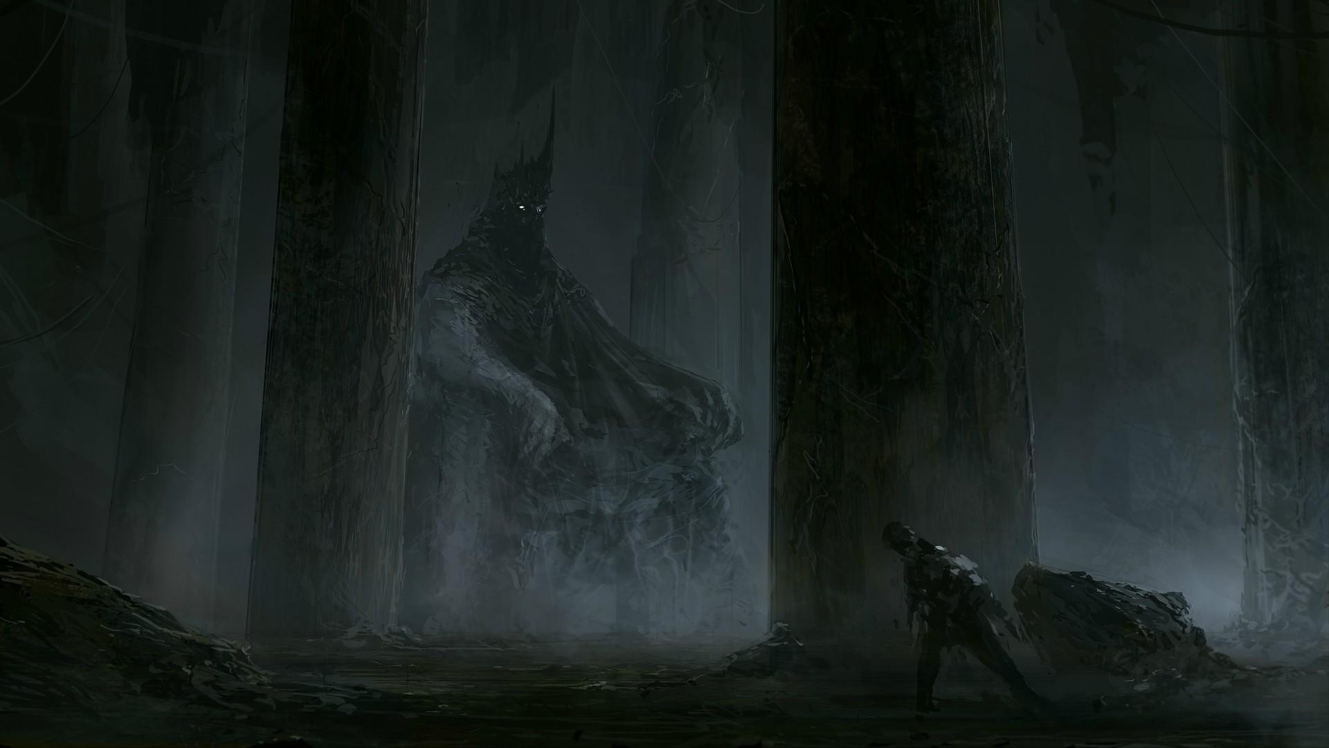 artwork, Dark, Pillar, Fantasy Art Wallpapers HD / Desktop and Mobile