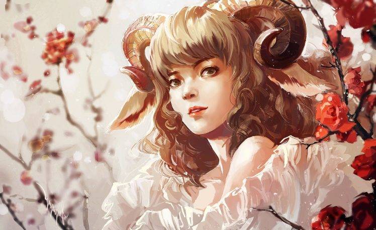 chibi oneechan, Goats, Fantasy Art HD Wallpaper Desktop Background