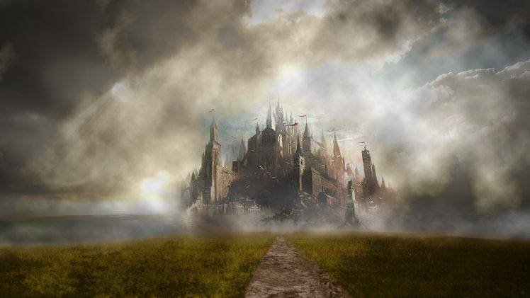 fantasy Art, Digital Art, Castle HD Wallpaper Desktop Background