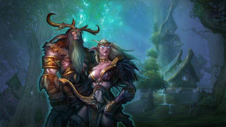 elves, Night Elves, World Of Warcraft, Fantasy Art, Malfurion HD Wallpaper Desktop Background