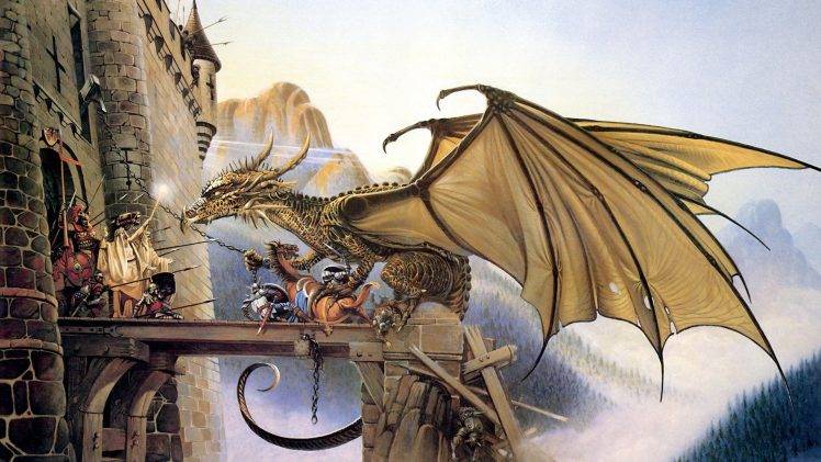 Chris Achilleos, Dragon, Fantasy Art HD Wallpaper Desktop Background