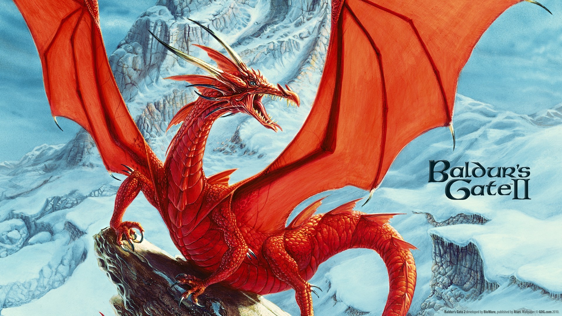 Baldurs Gate II, Fantasy Art, Dragon Wallpaper