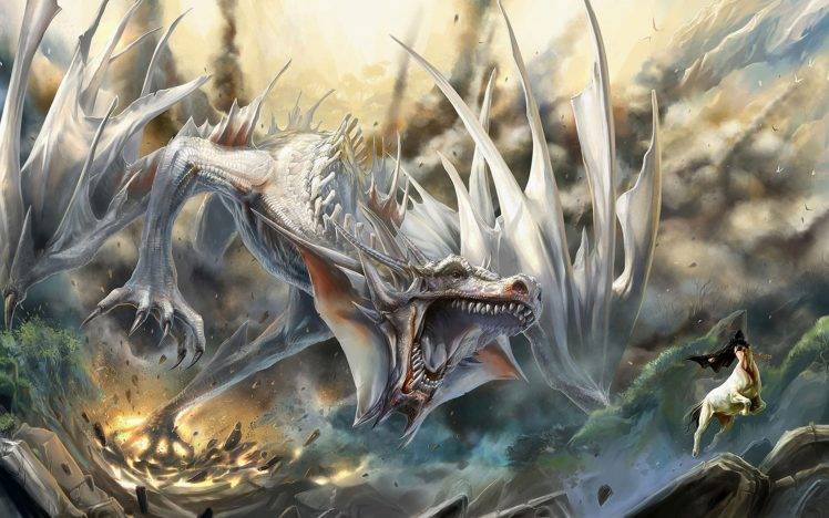 dragon, Fantasy Art HD Wallpaper Desktop Background