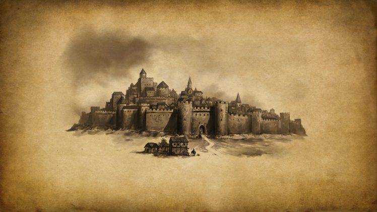 fantasy Art, Castle HD Wallpaper Desktop Background