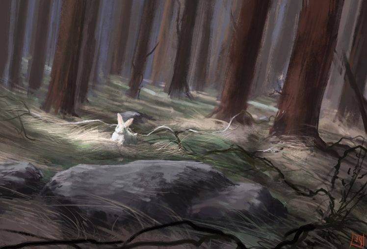 fantasy Art, Rabbits HD Wallpaper Desktop Background