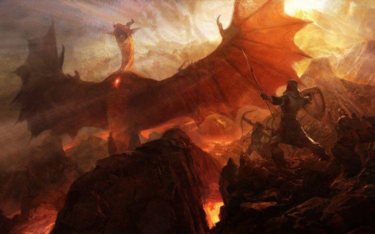 dragon, Fantasy Art, Digital Art, Dragons Dogma HD Wallpaper Desktop Background
