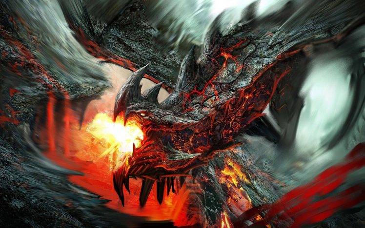 dragon, Fantasy Art, Digital Art, Painting HD Wallpaper Desktop Background