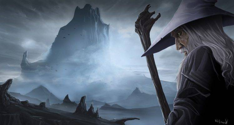 Gandalf, The Lord Of The Rings, Artwork, Fantasy Art HD Wallpaper Desktop Background