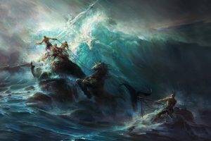 fantasy Art, Painting, Artwork, Poseidon