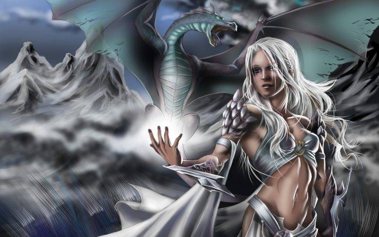 fantasy Art, Daenerys Targaryen, Dragon, Game Of Thrones HD Wallpaper Desktop Background