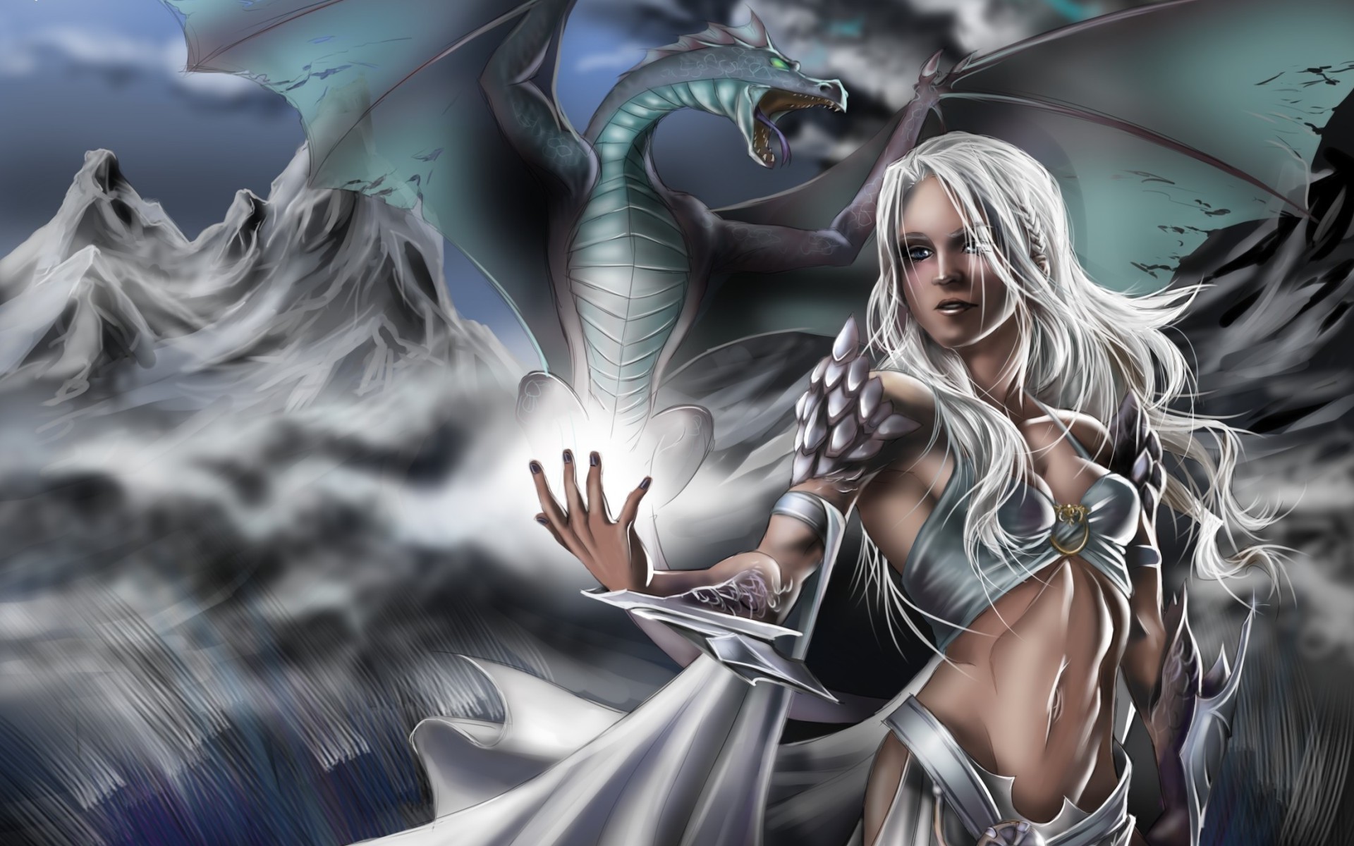 fantasy Art, Daenerys Targaryen, Dragon, Game Of Thrones Wallpaper