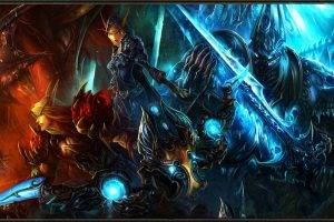 weapon, Sword, Fantasy Art, Warcraft,  World Of Warcraft, Triple Screen