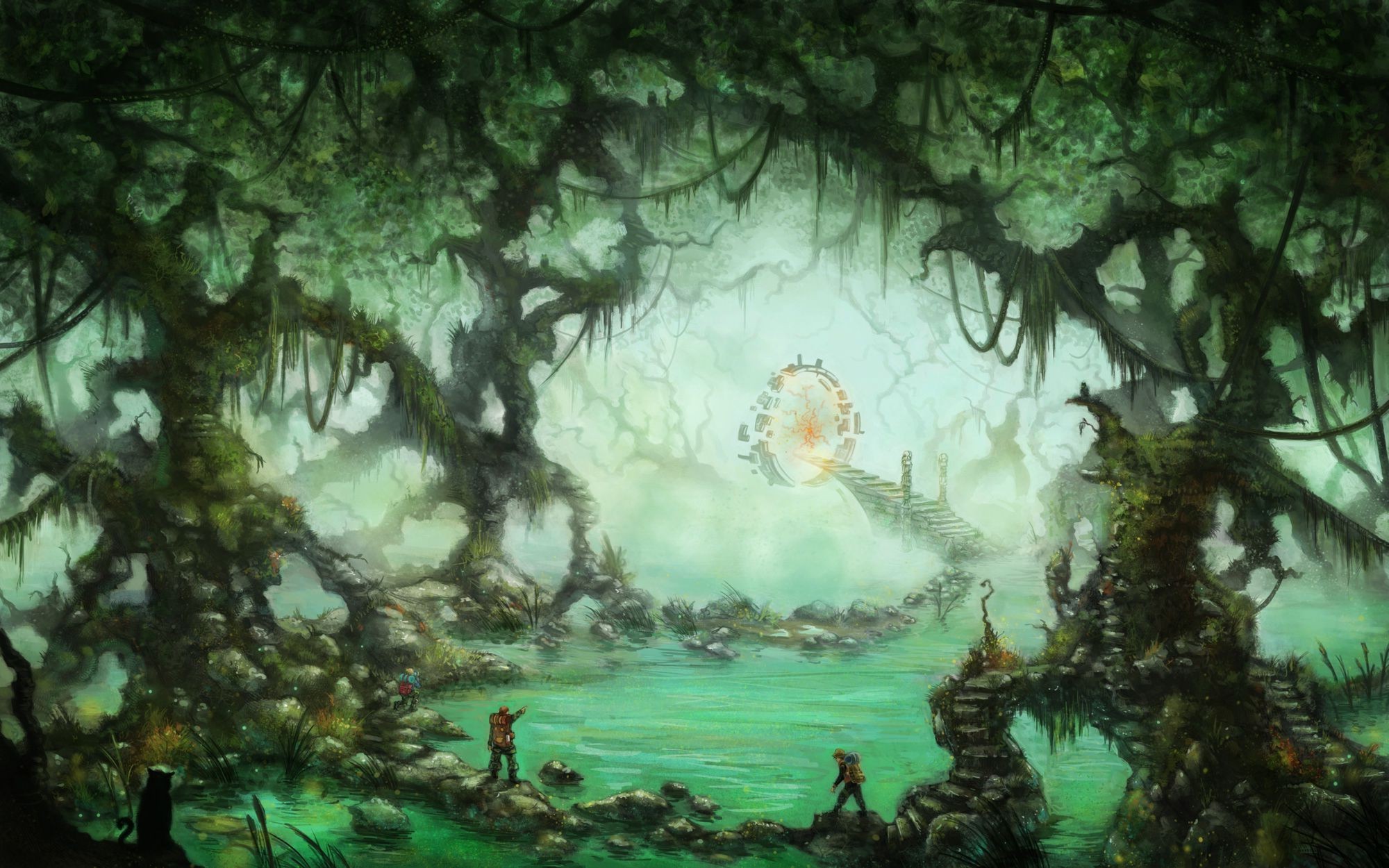 fantasy Art, Forest Wallpaper