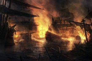 fantasy Art, Digital Art, Ship, Boat, Drawing