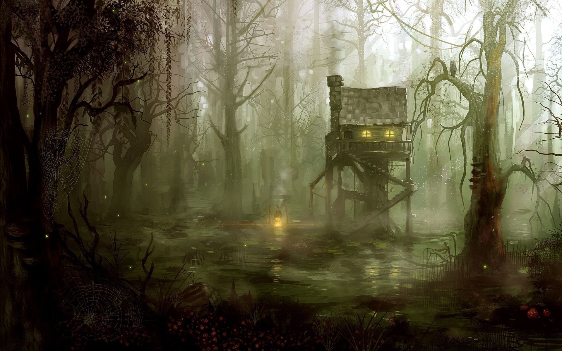 fantasy Art, Forest, Witch, Swamp Wallpapers HD / Desktop and Mobile