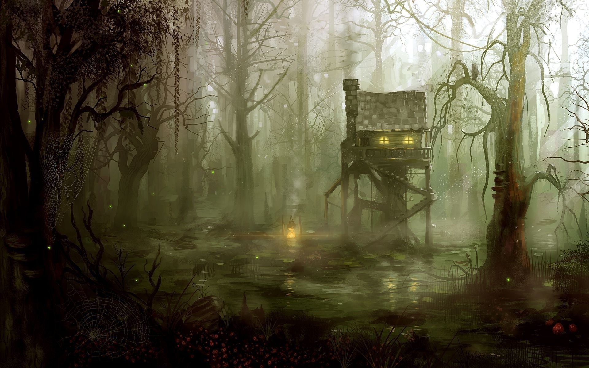 Fantasy Art, Forest, Witch, Swamp Wallpapers HD / Desktop 