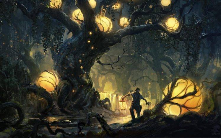 fantasy Art, Forest HD Wallpaper Desktop Background