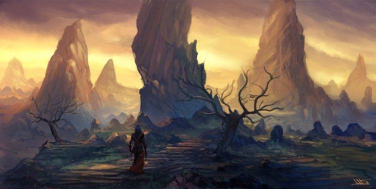 fantasy Art, Witch, Sunset HD Wallpaper Desktop Background