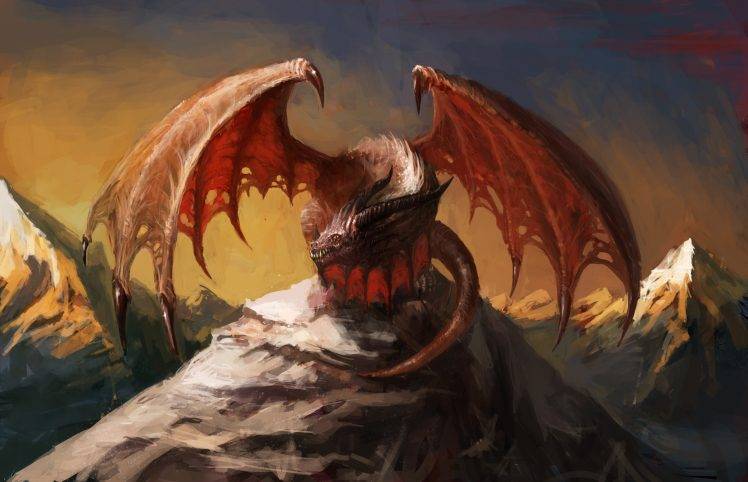 fantasy Art, Digital Art, Dragon HD Wallpaper Desktop Background