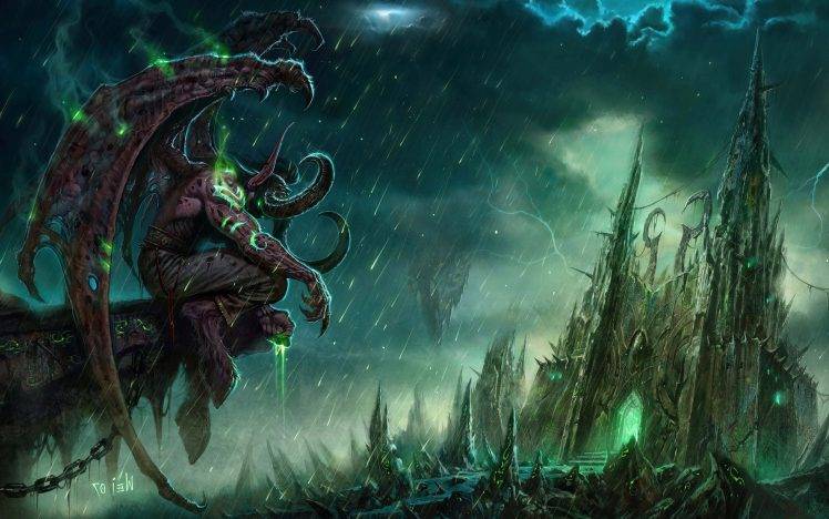 fantasy Art, Illidan Stormrage, World Of Warcraft HD Wallpaper Desktop Background