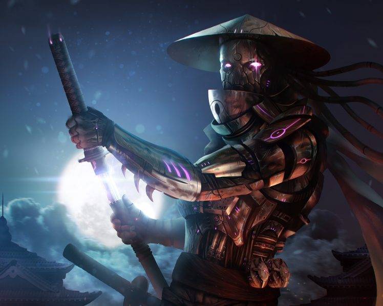 fantasy Art, Samurai, Katana HD Wallpaper Desktop Background