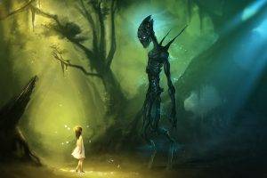 aliens, Children, Jungles, Artwork, Fantasy Art