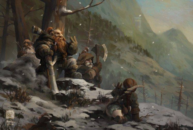 fantasy Art, Dwarfs, Digital Art HD Wallpaper Desktop Background