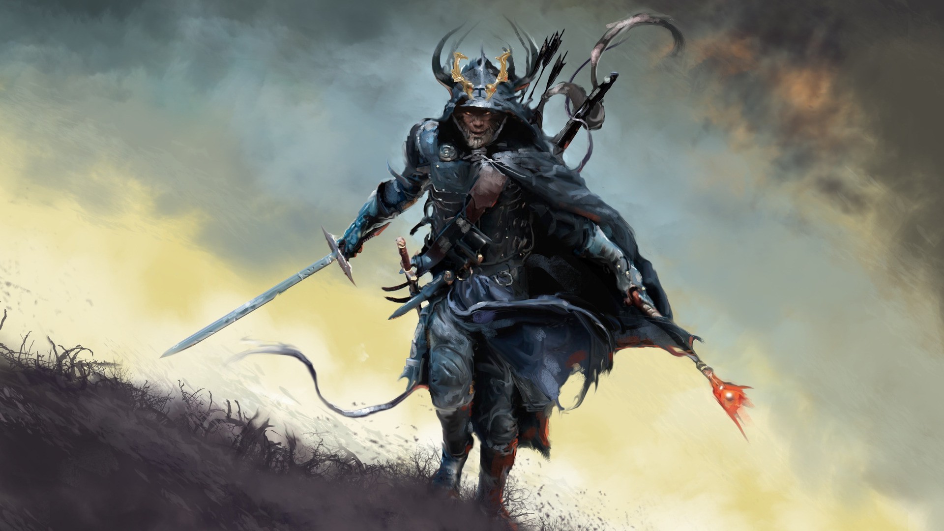 artwork, Sword, Warrior, Fantasy Art, Armor Wallpapers HD ...