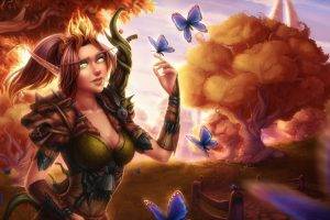 blood Elves, Butterfly, Fantasy Art,  World Of Warcraft