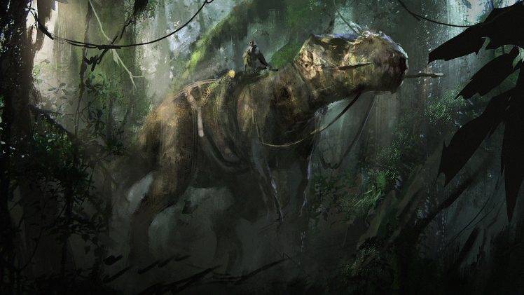 dinosaurs, Fantasy Art, Artwork HD Wallpaper Desktop Background