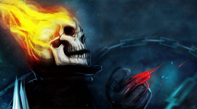 skull, Fantasy Art, Artwork, Ghost Rider HD Wallpaper Desktop Background