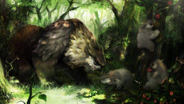 fantasy Art, Dragons Crown, Owlbear HD Wallpaper Desktop Background