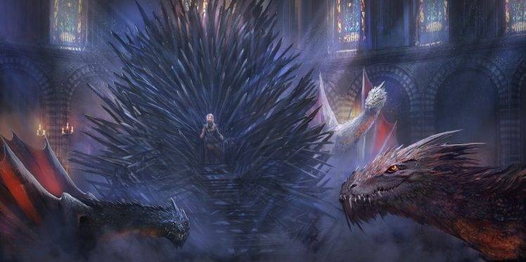 fantasy Art, Game Of Thrones, Daenerys Targaryen, Iron Throne HD Wallpaper Desktop Background
