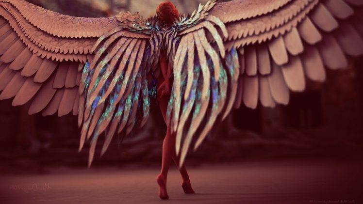 artwork, Angel, Women, Digital Art, Fantasy Art, Wings HD Wallpaper Desktop Background