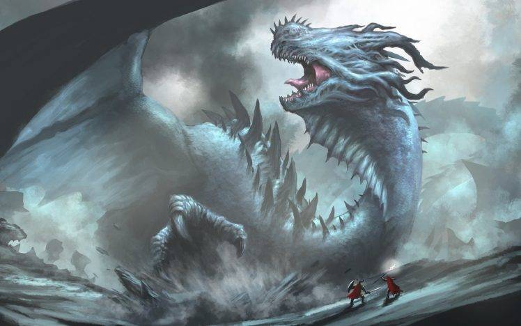 fantasy Art, Dragon, Warrior HD Wallpaper Desktop Background