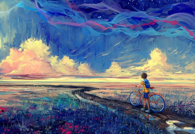 bicycle, Artwork, Fantasy Art HD Wallpaper Desktop Background