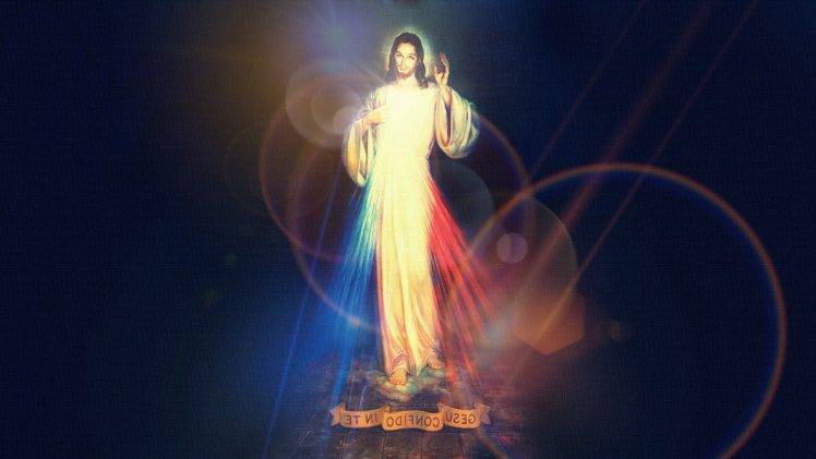 Jesus Christ, Lights, Christianity, God, Reflection, Religion, Fantasy Art HD Wallpaper Desktop Background