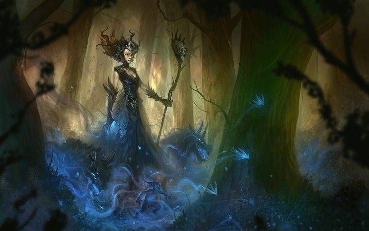 fantasy Art, Witch, Artwork, Maleficent HD Wallpaper Desktop Background