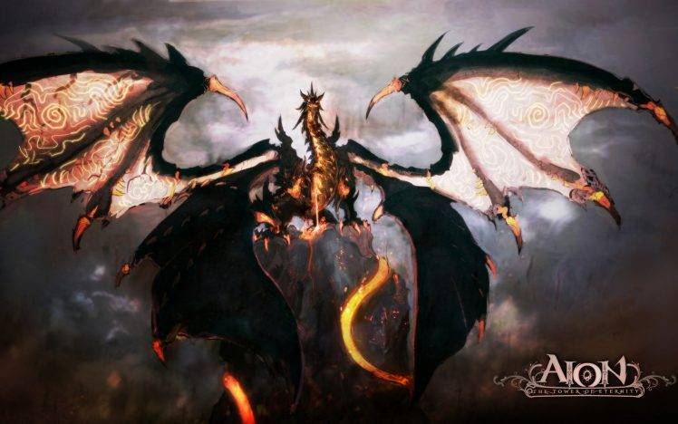 fantasy Art, Aion, Dragon, Tiamat HD Wallpaper Desktop Background