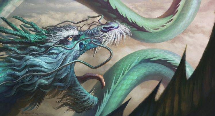 artwork, Fantasy Art, Dragon, Chinese Dragon HD Wallpaper Desktop Background