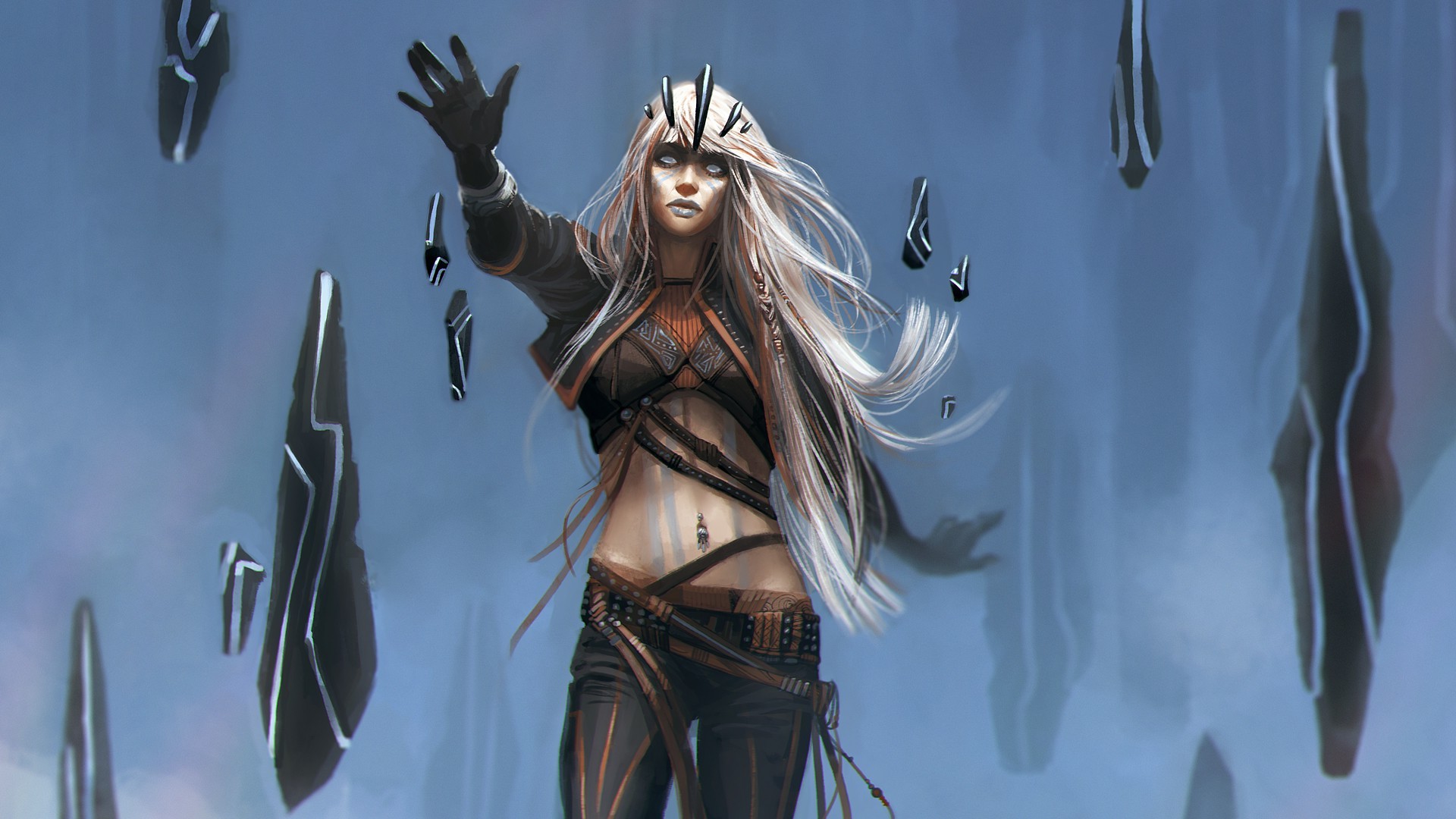 fantasy Art, White Hair Wallpaper