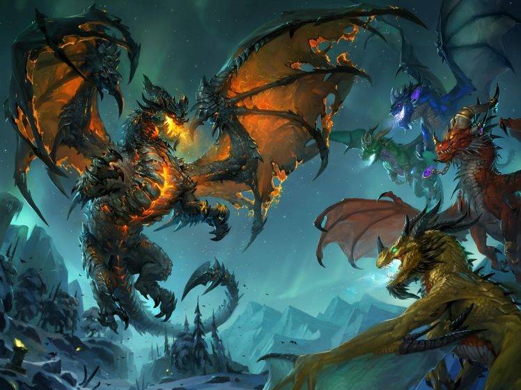fantasy Art, Dragon, World Of Warcraft: Cataclysm, World Of Warcraft HD Wallpaper Desktop Background