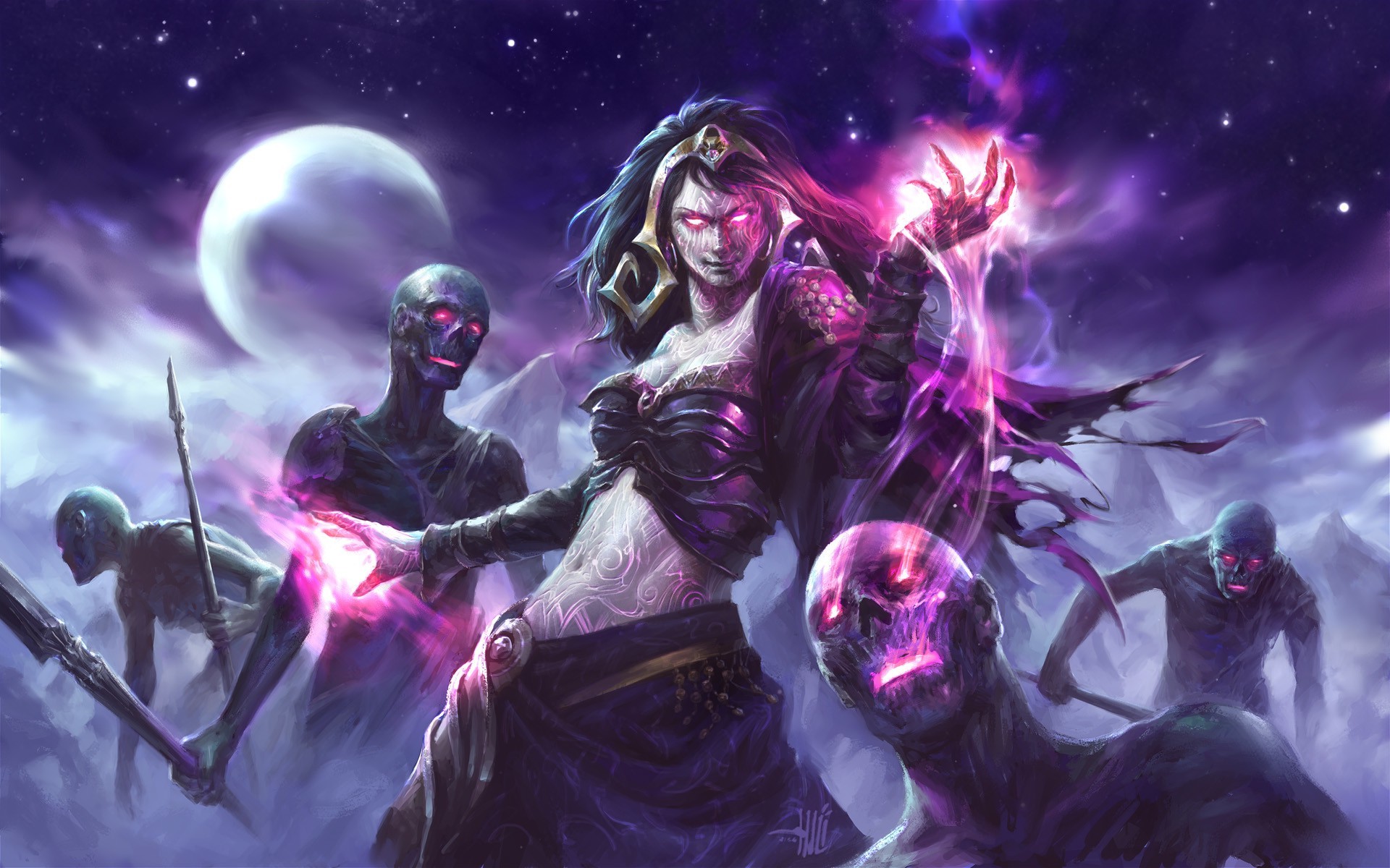 fantasy Art, Magic: The Gathering, Witch, Zombies, Liliana Vess Wallpaper