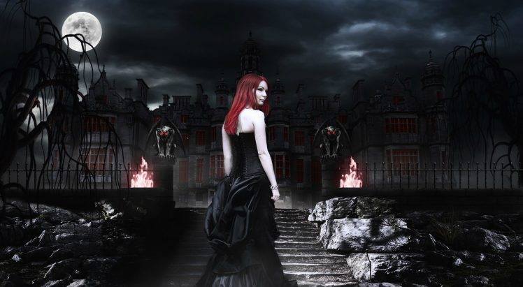 vampires, Fantasy Art, Spooky, Gothic, Red Eyes HD Wallpaper Desktop Background
