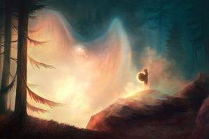 fantasy Art, Forest, Mist, Spirits