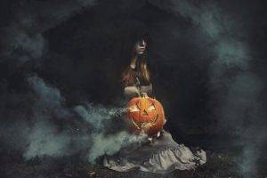 artwork, Fantasy Art, Halloween, Pumpkin, Women