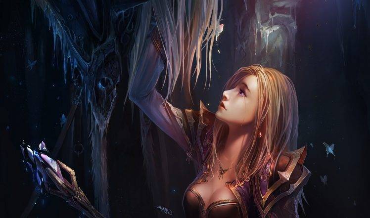 artwork, Fantasy Art, Warcraft, Jaina Proudmoore, Arthas, Chenbo HD Wallpaper Desktop Background