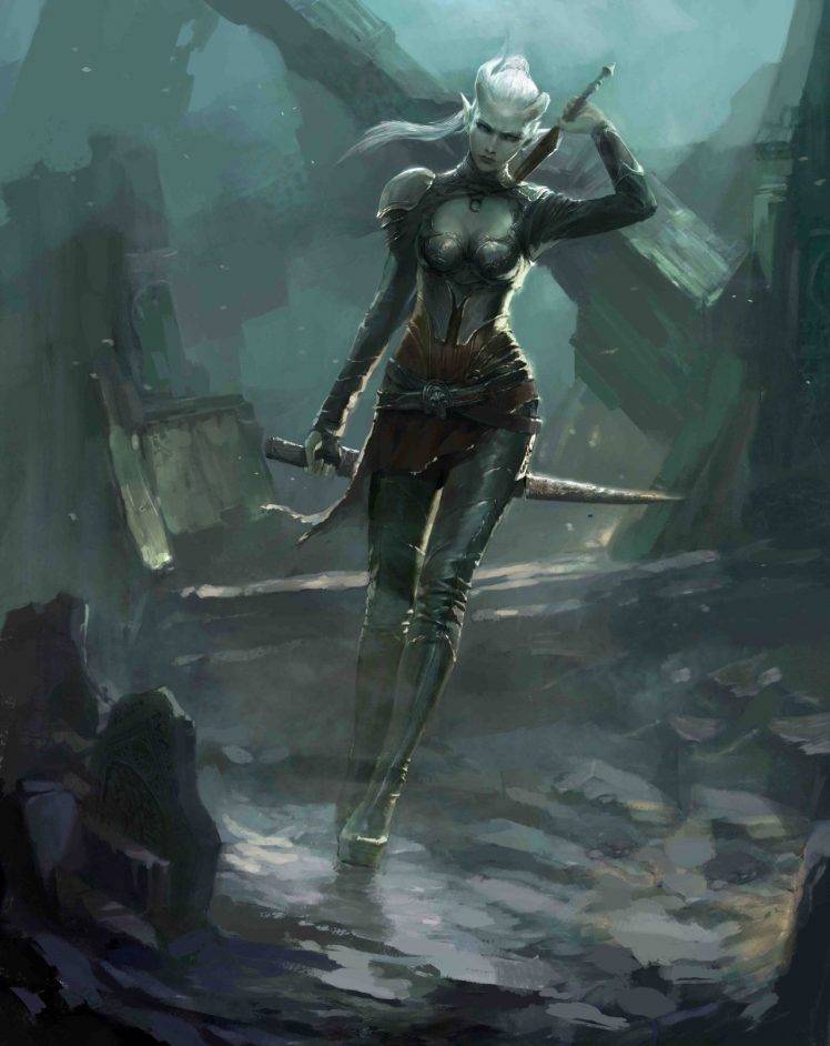 warrior, Fantasy Art HD Wallpaper Desktop Background