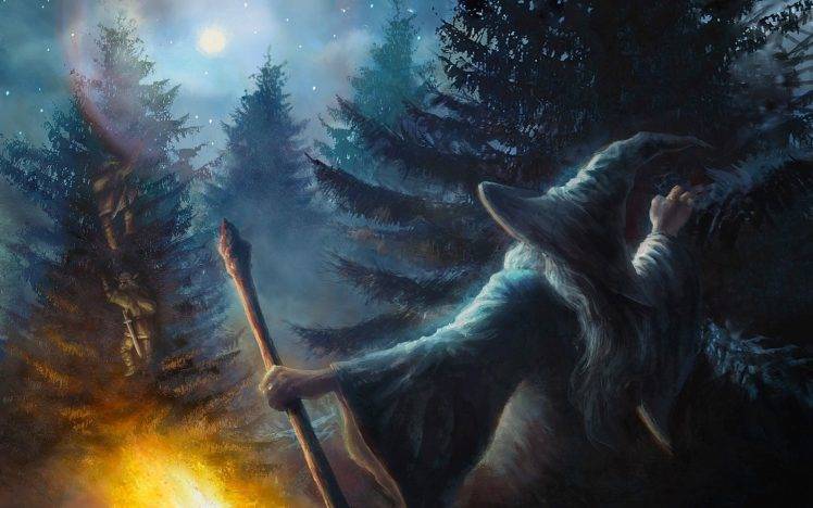 The Hobbit, Gandalf, Artwork, Fantasy Art HD Wallpaper Desktop Background