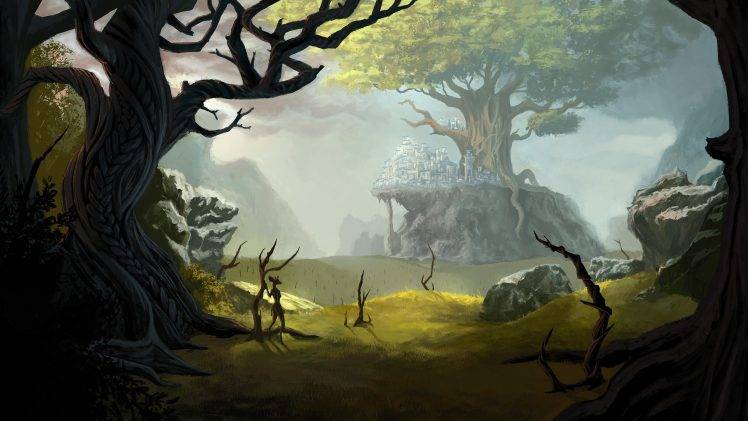 fantasy Art, Forest HD Wallpaper Desktop Background